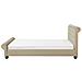 Letto Matrimoniale In Velluto Beige Stile Chesterfield 180x200cm Avallon - Foto miniatura 10