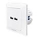 vers Presa A Muro 2 Porte Usb Bianco Bianco - Foto miniatura 6