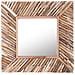 Specchio Da Muro In Legno Chiaro 60 X 60 Cm Kanab - Foto miniatura 1