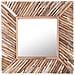 Specchio Da Muro In Legno Chiaro 60 X 60 Cm Kanab - Foto miniatura 9