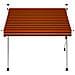 Tenda da Sole Retrattile Manuale 200 cm Arancione e Marrone - Foto miniatura 2