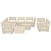 Set Divani Da Giardino Su Pallet 10 Pz In Legno Abete Impregnato - Foto miniatura 3