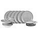 Servizio 18 Piatti Bohemia Fleur Grigio - Foto miniatura 4