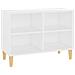 Mobile TV con Gambe in Legno Massello Bianco 69,5x30x50 cm - Foto miniatura 1
