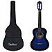 Chitarra Classica Principianti e Bambini con Custodia Blu 1/2 34"" - Foto miniatura 1