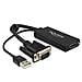 0.25m VGA+USB2.0-A / HDMI 0.25m HDMI VGA (D-Sub) + USB Nero - Foto miniatura 2