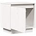 Comodino Bianco 40x30x40 Cm In Legno Massello Di Pino - Foto miniatura 6