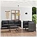 Set Divani Da Giardino 6 Pz Con Cuscini In Polyrattan Grigio - Foto miniatura 1