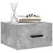 Comodino A Muro Grigio Cemento 35x35x20 Cm - Foto miniatura 3