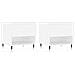 Tavolini Salotto 2 Pz Bianchi 50x46x50 Cm In Legno Multistrato - Foto miniatura 2