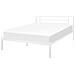 Letto In Metallo Bianco Con Rete A Doghe 140 X 200 Cm Cusset - Foto miniatura 1