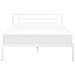 Letto In Metallo Bianco Con Rete A Doghe 140 X 200 Cm Cusset - Foto miniatura 4