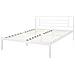 Letto In Metallo Bianco Con Rete A Doghe 140 X 200 Cm Cusset - Foto miniatura 5
