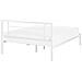 Letto In Metallo Bianco Con Rete A Doghe 140 X 200 Cm Cusset - Foto miniatura 6