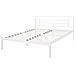 Letto In Metallo Bianco Con Rete A Doghe 140 X 200 Cm Cusset - Foto miniatura 7