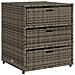 Armadietto Portaoggetti Giardino Grigio 55x59x69cm Polyrattan - Foto miniatura 2