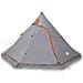 Tenda Da Campeggio Tipi Per 5 Persone Grigia Impermeabile - Foto miniatura 1