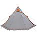 Tenda Da Campeggio Tipi Per 5 Persone Grigia Impermeabile - Foto miniatura 8