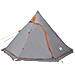 Tenda Da Campeggio Tipi Per 5 Persone Grigia Impermeabile - Foto miniatura 10