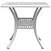 Tavolo Da Giardino Bianco 80x80x75 Cm In Alluminio Pressofuso - Foto miniatura 5
