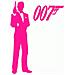 James Bond 007 - Adesivo Prespaziato - Colore Fucsia - 10cm - Foto miniatura 1