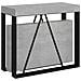 Consolle allungabile 90x40/196 cm Sketa Small cemento telaio antracite - Foto miniatura 1