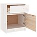 Lusso Casadino -  Comodino Bianco 40x31x50 Cm In Legno Massello Di Pino - Foto miniatura 5