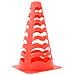Coni da Calcio 6 pz Impilabili Arancioni 13x13x22,5 cm - Foto miniatura 2