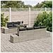 Set di Sofà da Giardino 8 Pezzi con Cuscini Grigio Chiaro in Rattan PE - Foto miniatura 3