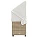 Lettino Prendisole con Baldacchino e Cuscini Beige Polyrattan - Foto miniatura 6