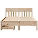Letto senza Materasso 140x200 cm in Legno Massello di Pino - Foto miniatura 4
