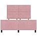 Struttura Letto  Rosa 140x200 cm in Velluto - Foto miniatura 8
