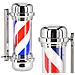 Barber Pole Palo Da Barbiere Insegna Barber Shop 57 Cm Argento - Foto miniatura 4