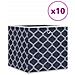 Scatole Portaoggetti 10 pz Blu 32x32x32cm Tessuto non Tessuto - Foto miniatura 1