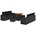 Set Divano da Giardino con cuscino 9 pcs Nero 80 x 80 x 71 cm - Foto miniatura 1