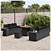 Set Divano da Giardino con cuscino 9 pcs Nero 80 x 80 x 71 cm - Foto miniatura 3
