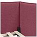 Cornice del letto ad angolo Rosso vino 100 x 200 cm Tessuto - Foto miniatura 8