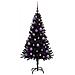Albero di Natale con 150 LED con supporto Nero 150 cm PVC - Foto miniatura 3