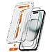 Vetro Temperato Per Iphone 15 Pro Max Modello Easyshield 2 Pezzi Ultra Resistente, Nero Trasparente - Foto miniatura 3