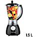 Frullatore 1,5l 1000w A 4 Velocità Con Tritatutto A 6 Lame In Acciaio Inossidabile, Nero - Foto miniatura 5