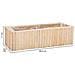 Cesto Rettangolare In Legno Marrone 40,5x14,5x11h - Foto miniatura 4