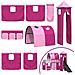 Struttura del letto loft per bambini Bianco e Rosa 90 x 190 cm - Foto miniatura 7