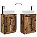 Mobile da bagno con lavabo Legno antico 54 x 35 x 83 cm - Foto miniatura 8