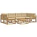 Set di divani da esterno con cuscino 5 pcs Bianco e Beige - Foto miniatura 1