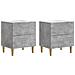 Armadio da Notte 2 pcs Grigio Cemento 43 x 34,5 x 48 cm - Foto miniatura 1