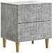 Armadio da Notte 2 pcs Grigio Cemento 43 x 34,5 x 48 cm - Foto miniatura 3