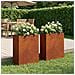 Vaso da giardino 2 pz Ruggine 40 x 20 x 40 cm Acciaio Corten - Foto miniatura 2