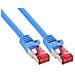 cavo patch per rete dati lan cat. 6, 2x rj45, doppia schermatura sftp (pimf) , halogenfree, colore blu, 1m - Foto miniatura 1