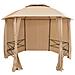 Gazebo Padiglione Da Giardino Con Tende Esagonale 360x265 Cm - Foto miniatura 1
