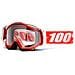 Maschere Goggle Racecraft Fire Red Protezioni Clear Lens - Foto miniatura 1